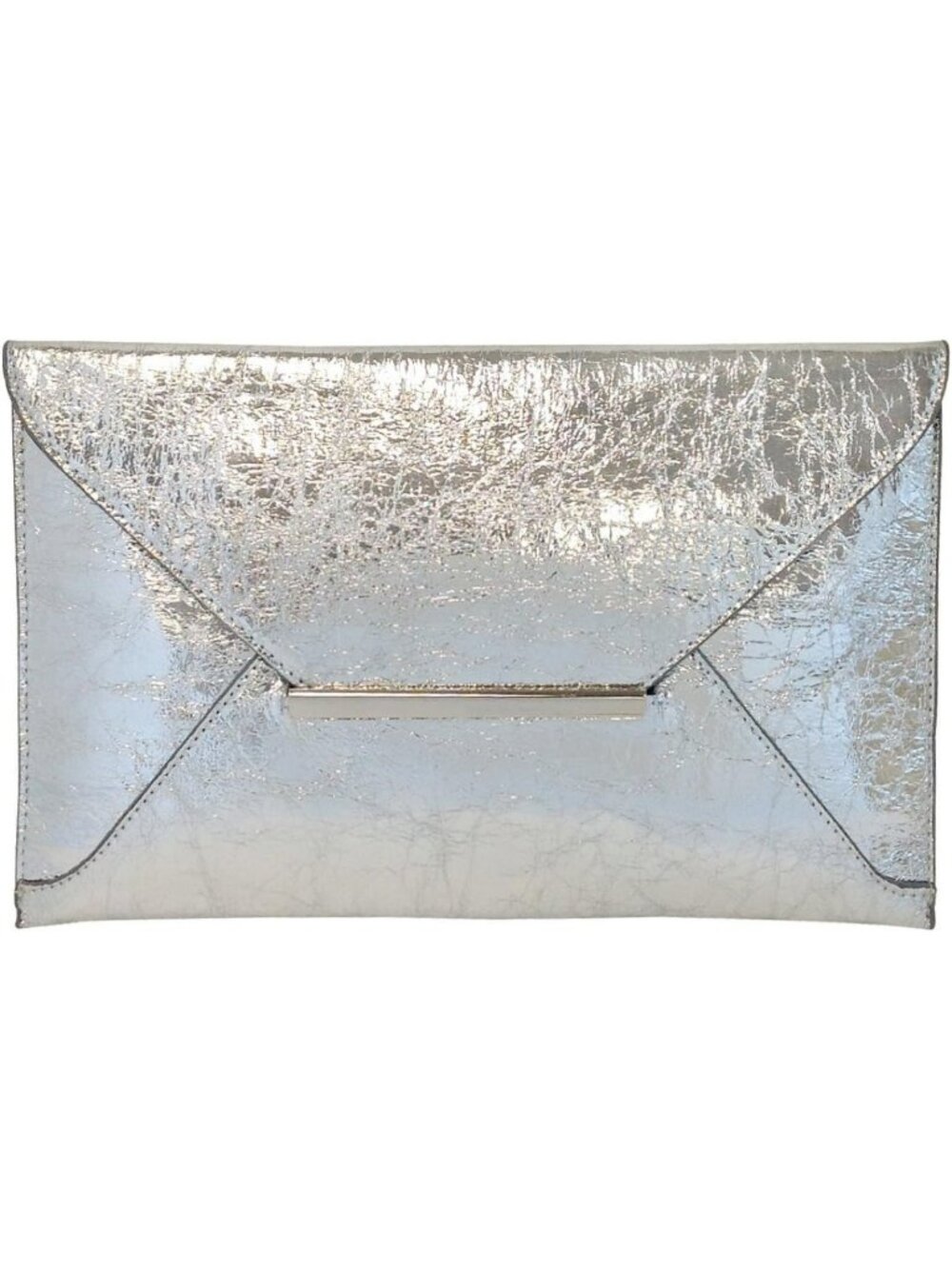 Chic Crushed Metallic Envelope Clutch - Stylish Evening Bag for Parties & Events